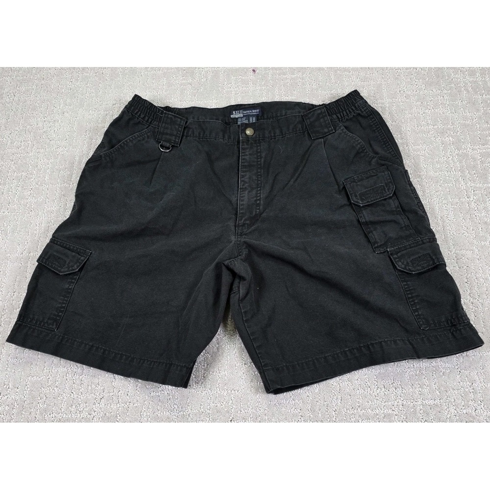 5.11 Tactical Mens Black Cargo Shorts Size 40 Ripstop Utility Work Pockets
